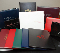 leatherette award covers customized